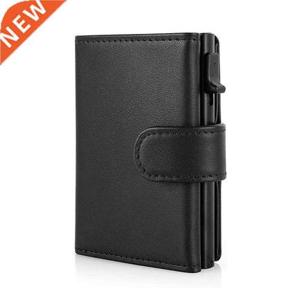 Card Holder Wallet Slim Minimalist Pop Up Leather Men Walle