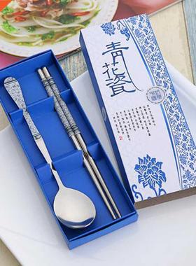 Dinnerware Set Gift Stainless Steel Rustproof Camping Easy