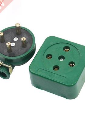 Green Round Pin 3 Phase 4 Wire 3P4W Industrial Socket Set 25