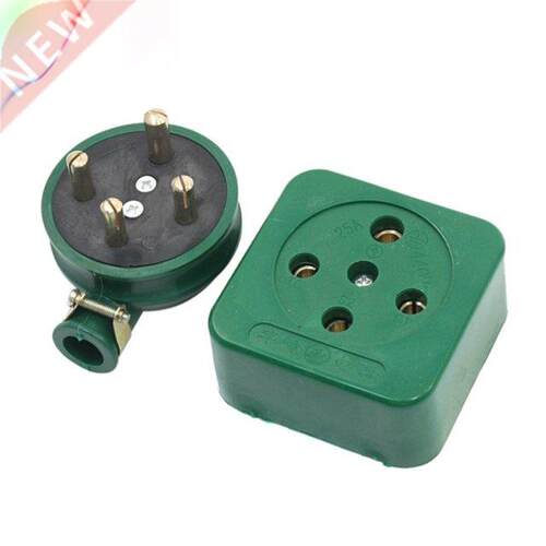 Green Round Pin 3 Phase 4 Wire 3P4W Industrial Socket Set 25