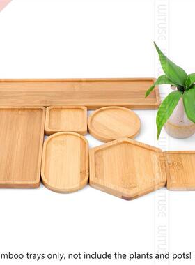 1PC 14 Design Flower Pot Holder Fleshy Bonsai Pad Bamboo Tra