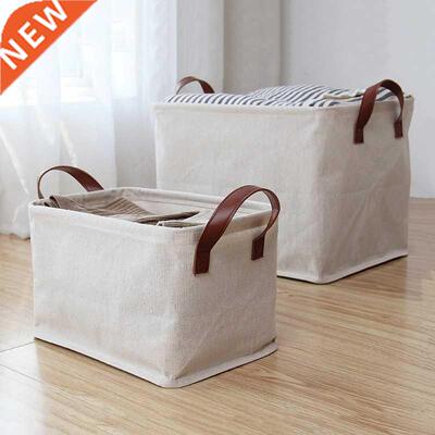 Cotton Linen Dirty Clothes Laundry Basket Collapsible Laundr