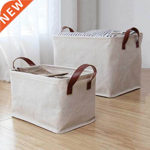 Cotton Linen Dirty Clothes Laundry Basket Collapsible Laundr