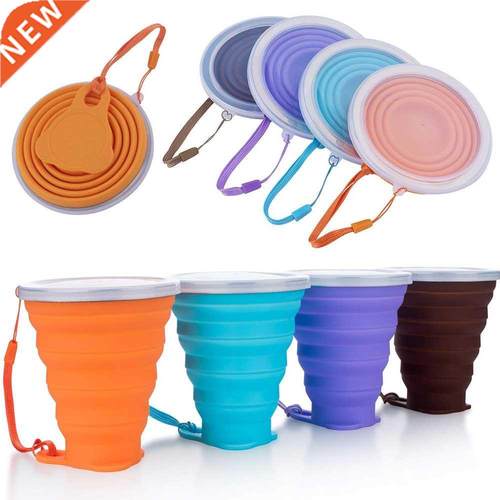 Folding Cups 270ml BPA FREE Food Grade Water Cup Travel Sili
