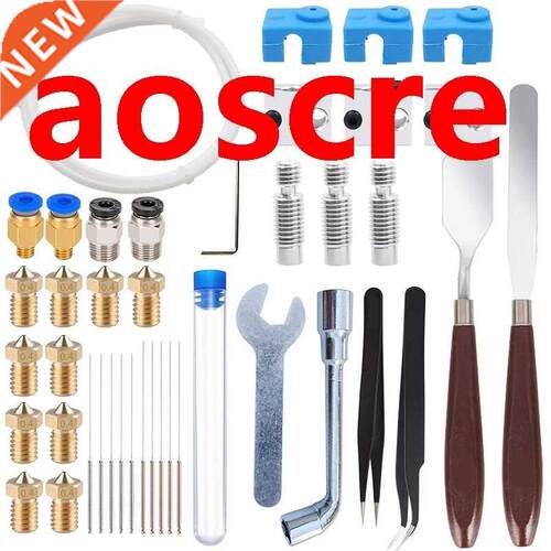 41 Pieces of D Printer Accessory Kit MK8 MK10 Set Heat Bloc