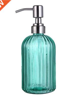 Glass Soap Dispenser 14 OZ Hand Soap Dispensers With Stainle