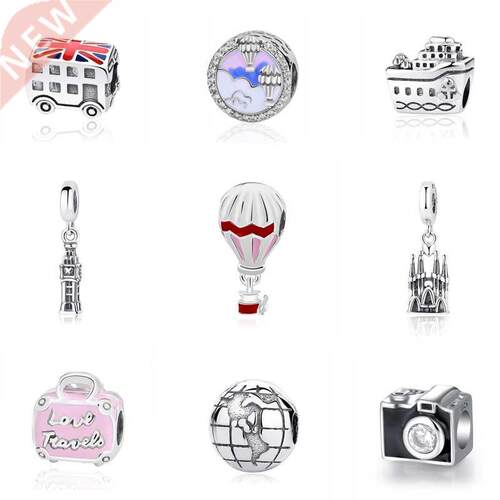 Original 100%  Sterling Silver Bead Charm Fit Bracelets L