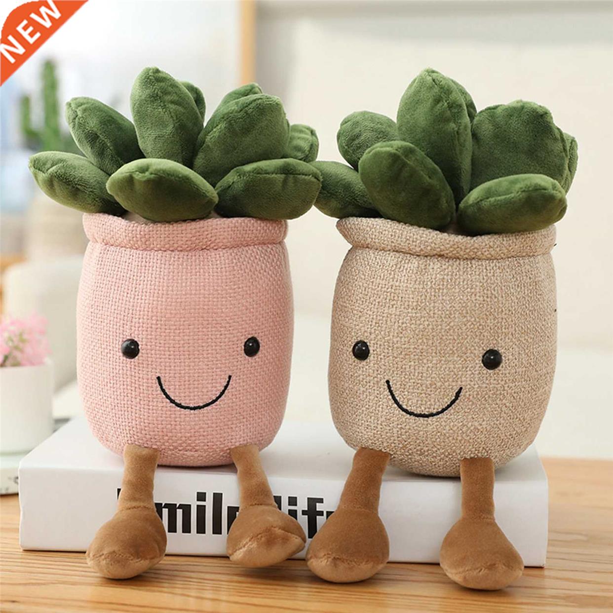 Cute Succulent Plush Toys Lifelike Potted Flowers Pillow