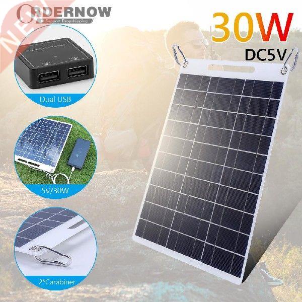 30W Solar Panel Kit Complete 12V USB With 10-60A Controller