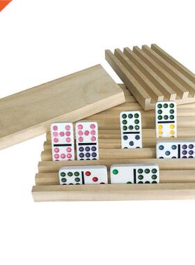 4PCS/Set Domino Racks Premium Domino Wooden Trays Holders