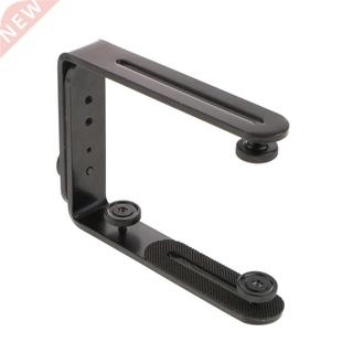 Double L-Shaped Bracket Holder Cradle Mount for Flash Light