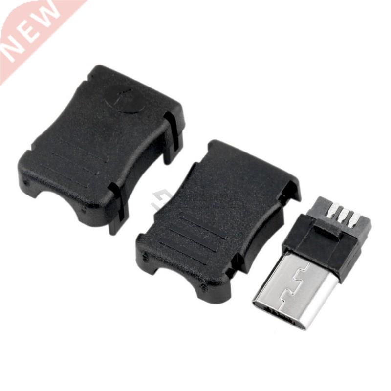 10pcs Micro USB 5 Pin T Port Male Plug Socket Connector&Cove