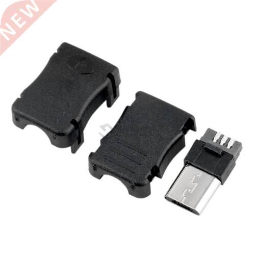 10pcs Micro USB 5 Pin T Port Male Plug Socket Connector&Cove