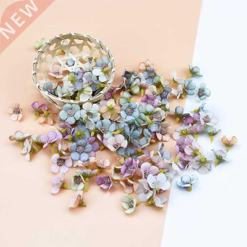 50pcs 2cm Multicolor Daisy Flower Head Mini Silk Artificial