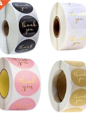 500pcs Round Labels Kraft Paper Thank You Sticker Dragees Ca