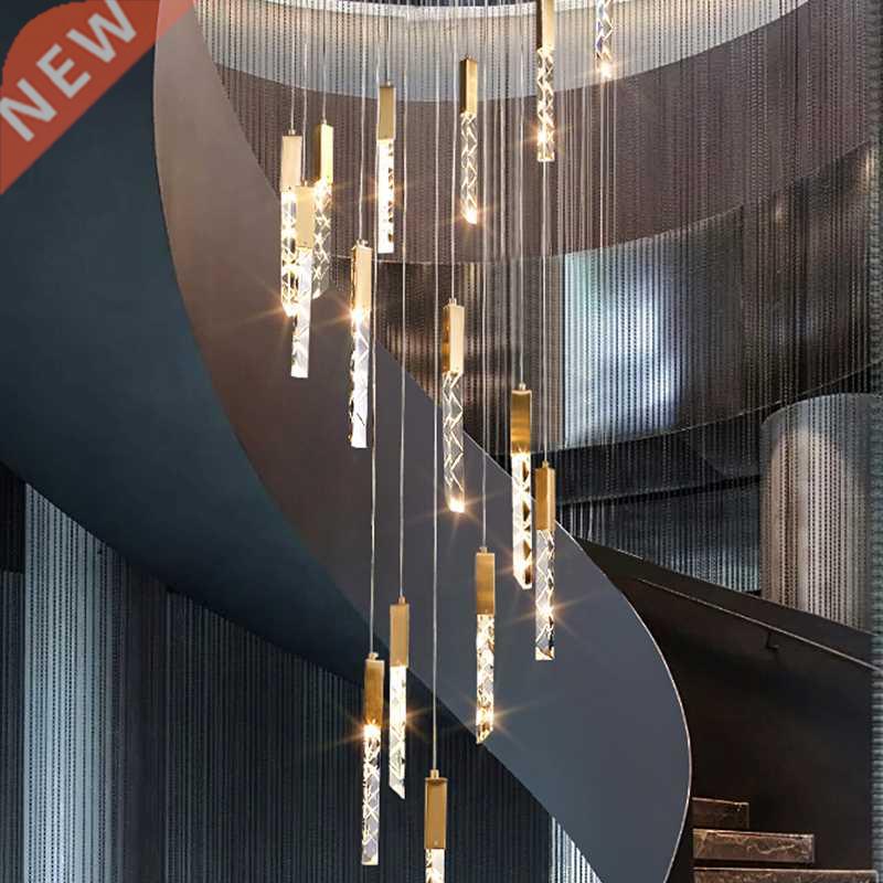 GPD gold pendant light modern lamp crystal indoor lighting n