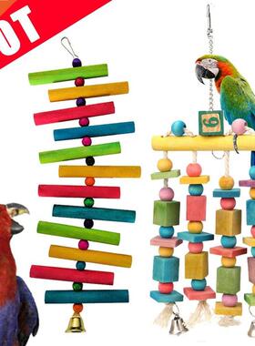 Parrot Toys Macaw Hanging Acrylic with Bells Bites Chew On C