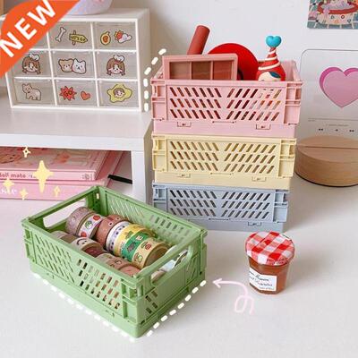 Crate Storage Box Plastic Storage Container Collapsible Bask