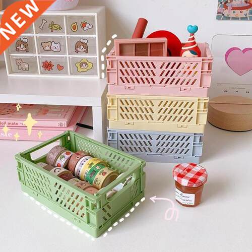 Crate Storage Box Plastic Storage Container Collapsible Bask