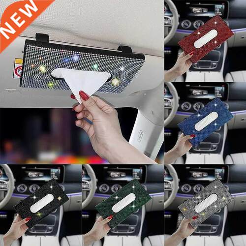 Jewelled Bling Visor Mask Tissue Holder for Car Crystal Spar