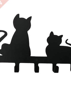 Balcony Metal Wall-Mounted Clothes Rack Coat Rack Key