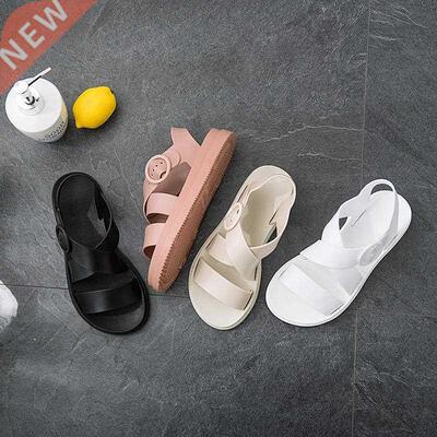 2022 summer flat sandals female gladiator open-toed soft jel