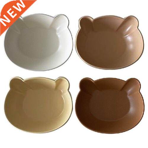 94PF Ceramic Small Dessert Bowls Cute Bear-Shaped Flat Soup