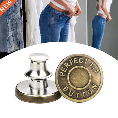 12pcs Adjustable Detachable Jeans Buttons Nail Free Metal Bu