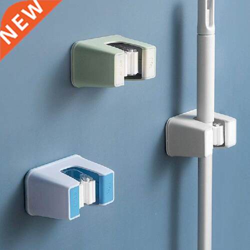 Adhesive Mop hook Broom Holder Organizer Wall Mounted Rack