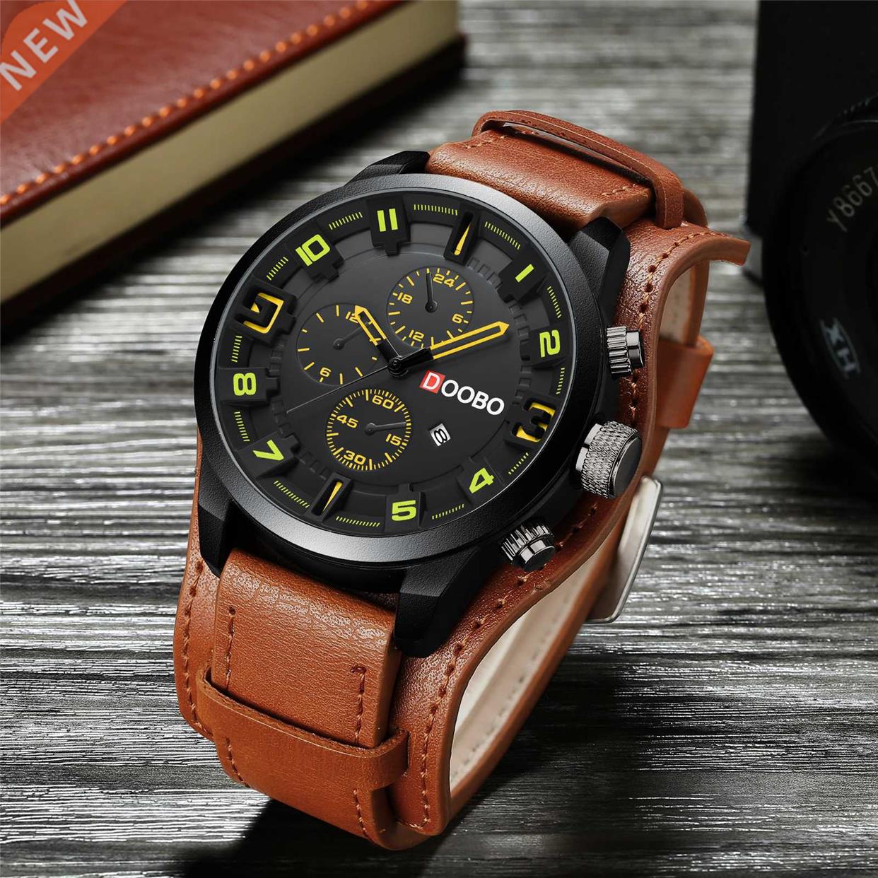 Men sport Quartz Watch men Luxury Leather Waterproof TEND f