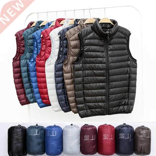 Winter Men Duck Down Vest Coat Ultralight Sleeveless Puffer