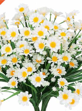 1 Bundles Outdoor Artificial Daisies Fake Flowers UV Resista