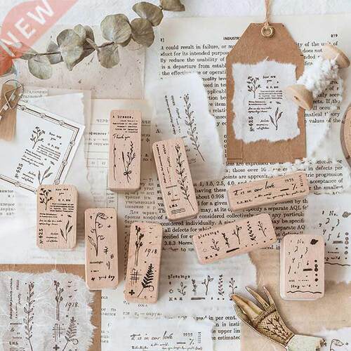 Designs Plant Styles Wooden Rubber Stamp for Scrapbooking D