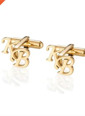 Custom Engraved Name Initials Cuff links Buttons Mens Weddin