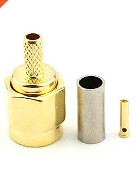 10Pcs RP SMA Connector RP SMA Male Jack Solder Crimp RG16 R