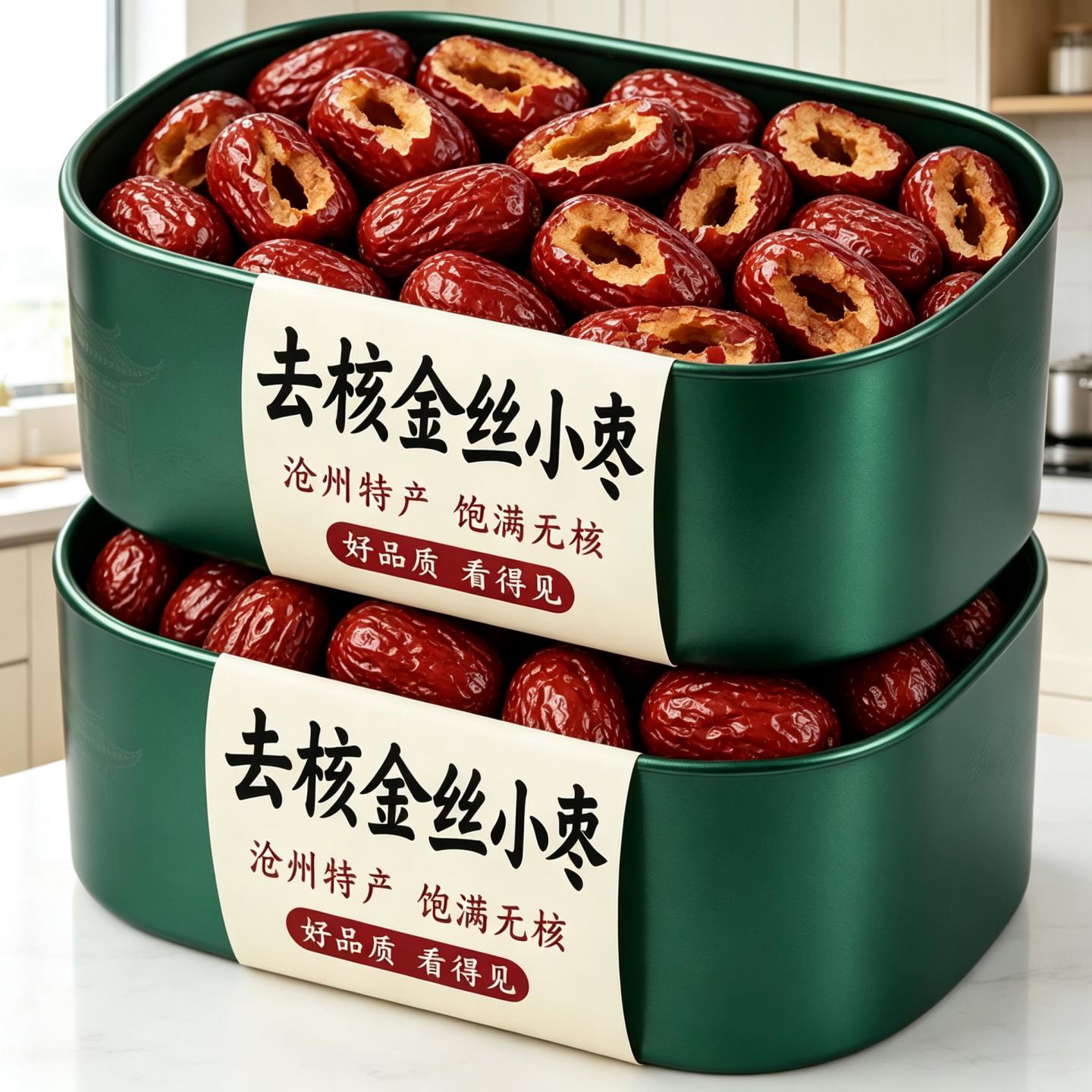 河北沧州去核金丝小枣官方旗舰店正品特级新货空心红枣鲜枣老字号