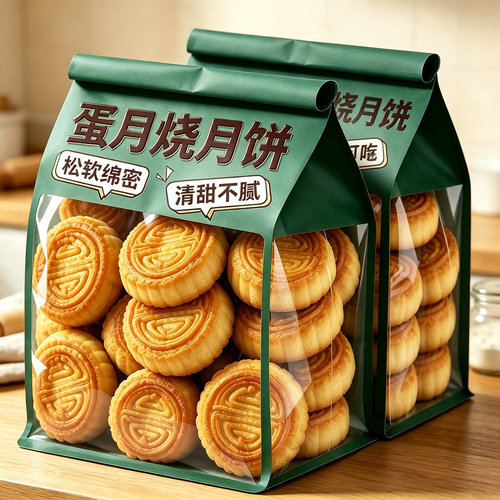老字号纯手工制作蛋月烧中秋月饼