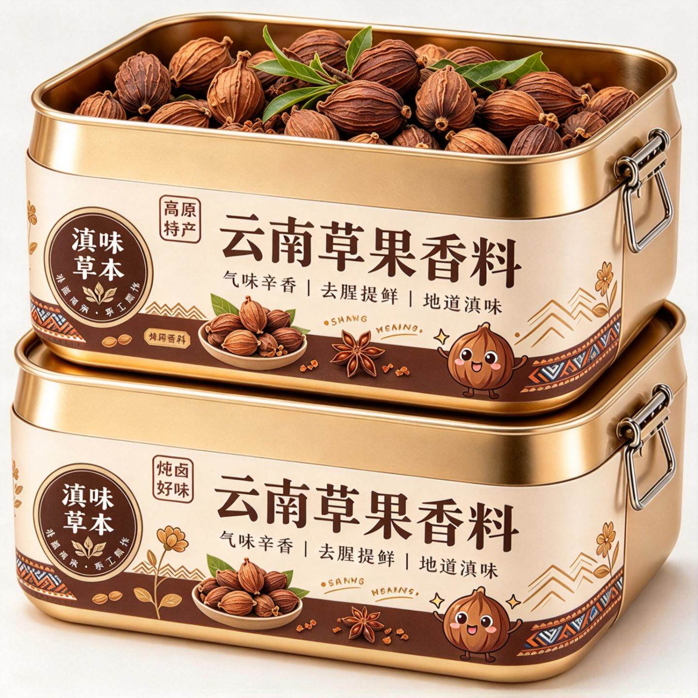 正宗云南草果香料官方旗舰店正品特级提味增香炖卤肉火锅卤料调料