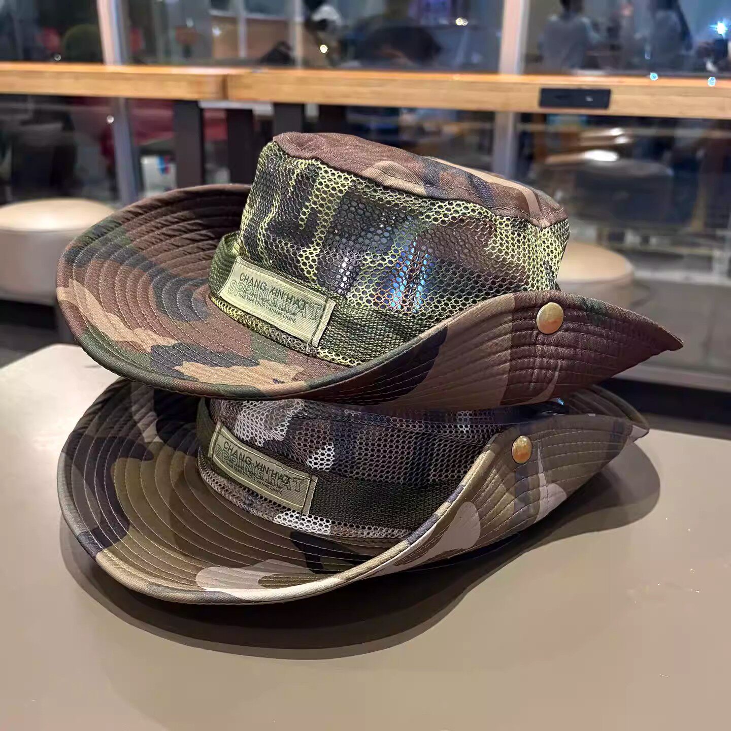 户外登山帽渔夫帽男女大头围遮阳防晒徒步爬山速干透气军迷战术帽