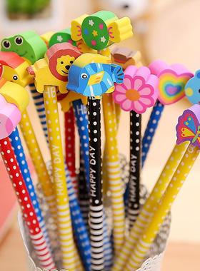 创意QB016奖品学习用品小学生奖HB带橡皮擦铅笔儿童铅笔厂家直销T