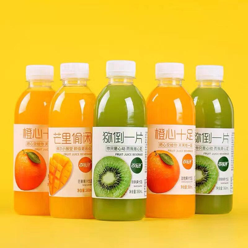 【厂家促销】果汁饮料360ml*6/12瓶芒果橙子蓝莓白桃多口味混合装