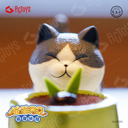【X11】ACTOYS喵喵满袋 摇摆铃铛潮流盲盒手办猫模型桌面摆件