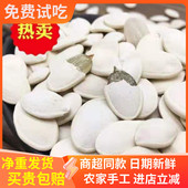 大片白南瓜子500g散装 盐焗干炒椒盐味纸皮瓜籽小零食坚果炒货袋装