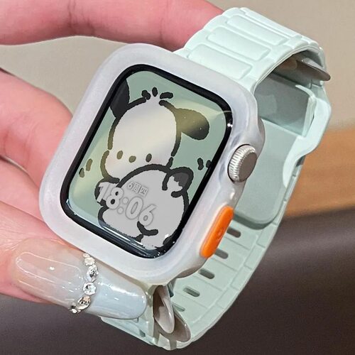 适用applewatchs10手表糖果硅胶苹果iwatch软保护壳7/8代s9表带se