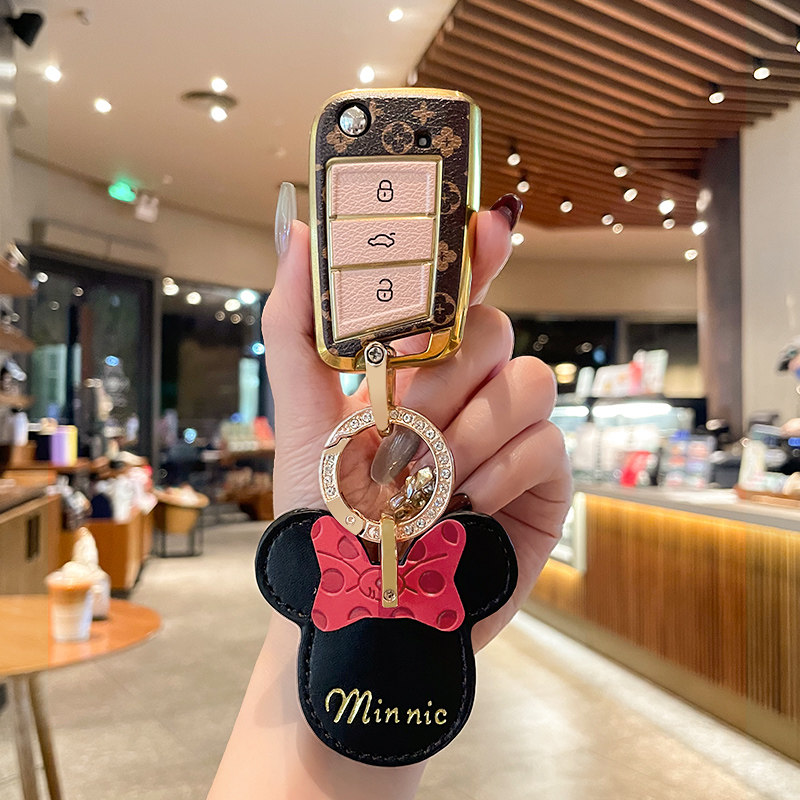 大众新款polo钥匙套PLUS途铠汽车扣迈腾折叠凌渡老钱风包嘉旅男女