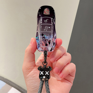 保时捷帕拉梅拉钥匙套718车扣macan卡宴911老款cayenne高档保护壳