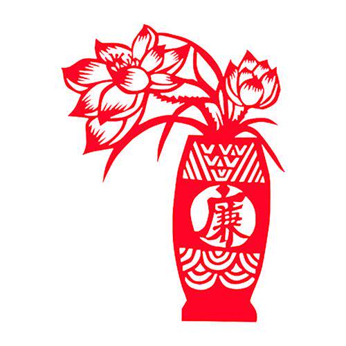 廉洁文化剪纸窗花儿童手工刻纸成品简约现代客厅中国风剪纸装饰画