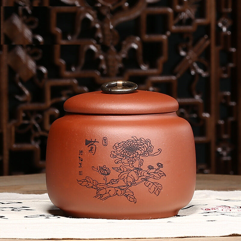 藏壶天下茶叶罐茶罐紫砂茶叶罐大号普洱茶罐陶瓷茶叶盒装茶叶罐梅