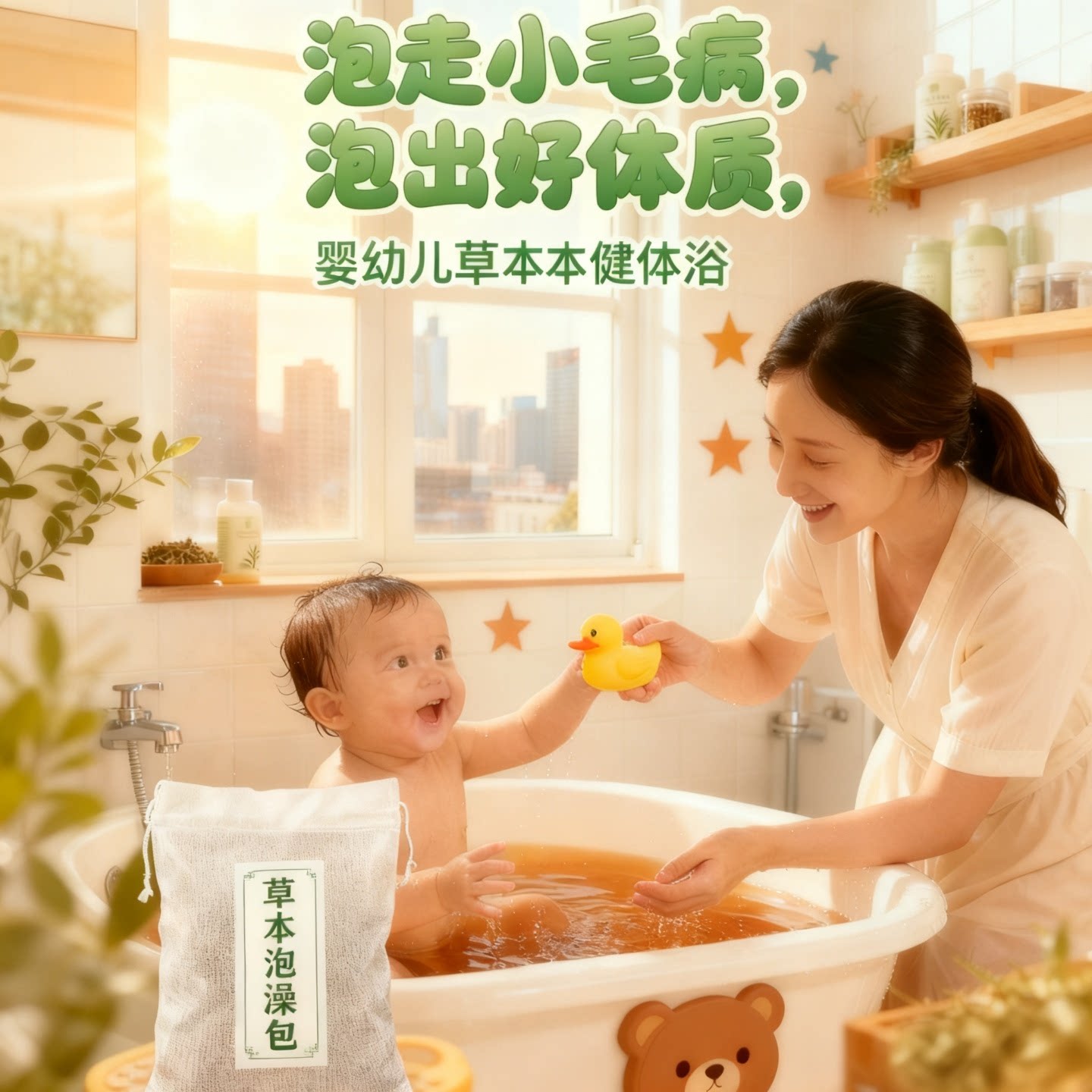 宝宝瑶浴助睡体质食积鼻脾泡澡包