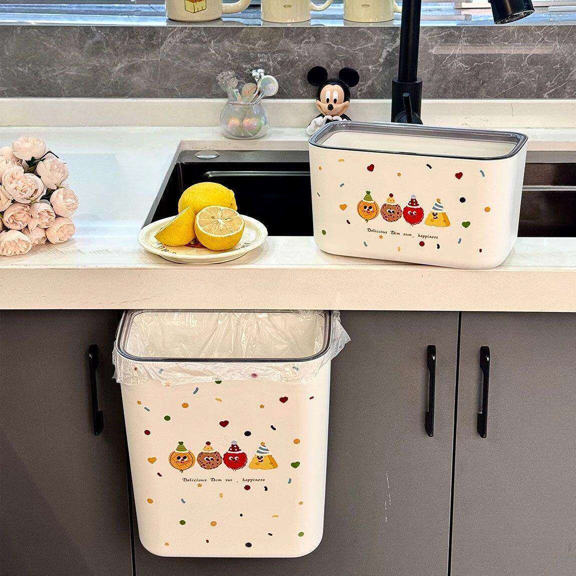 2025新款厨房垃圾桶挂式厨余卫生间壁挂专用免弯腰家用无盖收纳桶